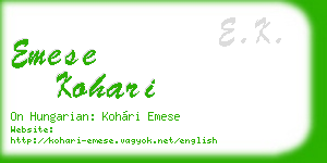 emese kohari business card